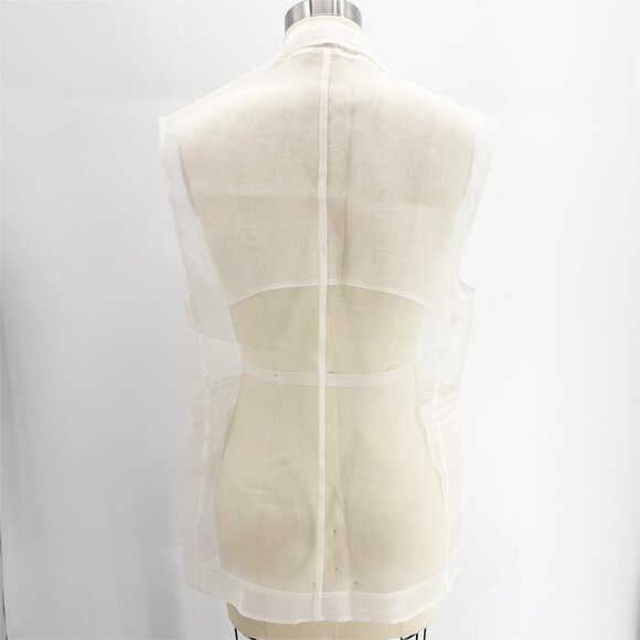 Tela9 Vest Top Gilet Lunatica Jacket in White - Picture 5 of 11